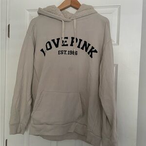 PINK Sherpa Hoodie Sz L
